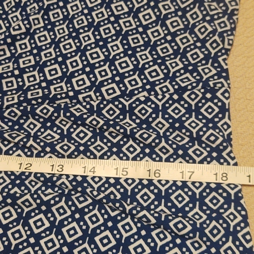 Enfocus Women Blue and White Sleeveless Dress - Picture 10 of 12